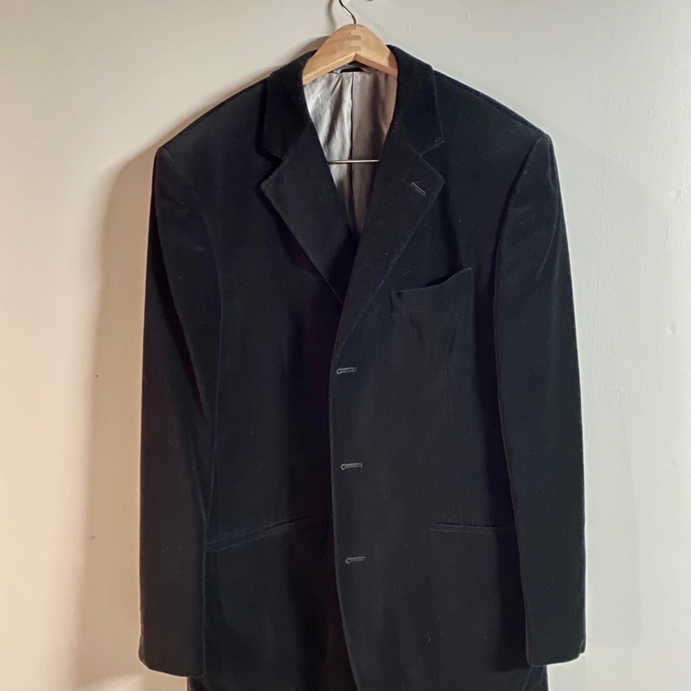 BACHRACH Black Velvet Sport Coat Blazer